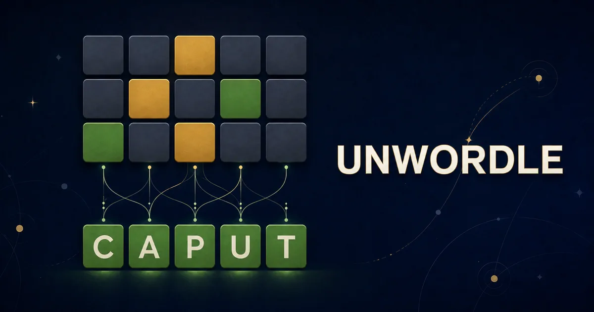 Unwordle reverse word-grid puzzle preview